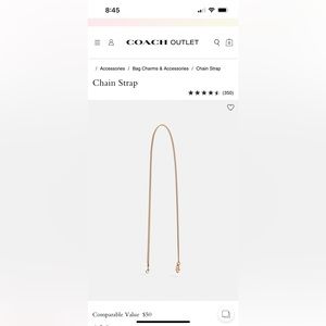 Coach chain strap